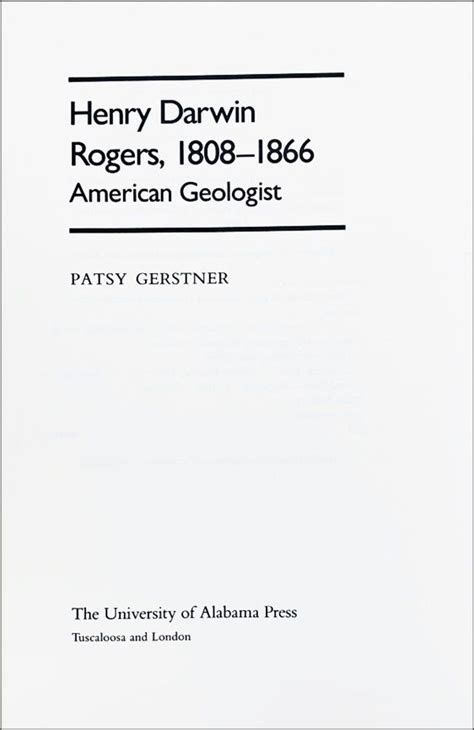 Henry Darwin Rogers 1808 1866 American Geologist