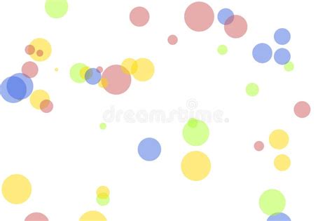Abstract Red Blue Yellow Green Circles Illustration Background Stock