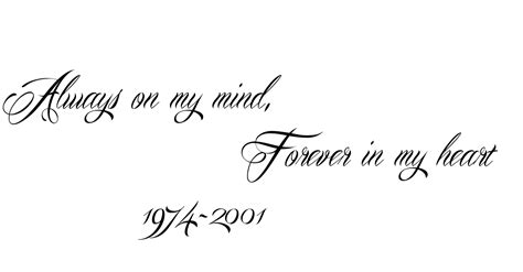 Always On My Mind Forever In My Heart Tattoo
