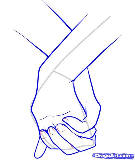 How To Draw Holding Hands Step By Step Hands People