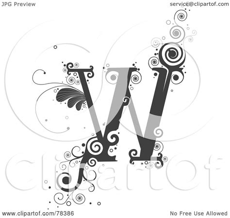 Royalty Free Rf Clipart Illustration Of A Vine Alphabet Letter W By