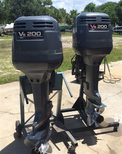 Twin 200 Hp Yamaha 2 Stroke Outboards For Sale