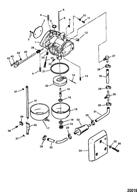 Volvo penta cooling system diagram. Force 120 HP (1997) Carburetor Parts