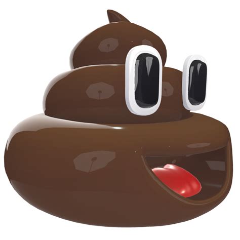 A Cartoon Poop With Eyes And A Red Tongue Poo Emoticon Emoji Poop