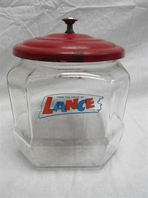 Vintage Lance Candy Jar W Original Lid