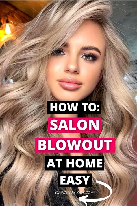 perfect salon blowout at home easy tutorial curls for long hair blowout hair tutorial
