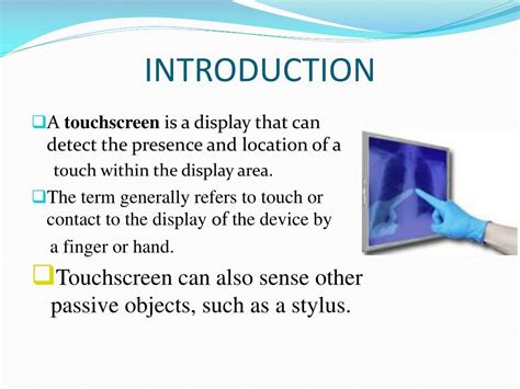 Ppt Touchscreen Technology Powerpoint Presentation Free Download