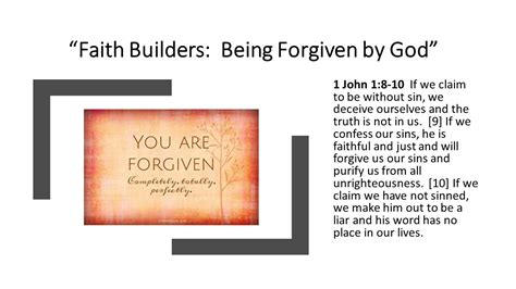 Faith Builders Being Forgiven By God Faithlife Sermons