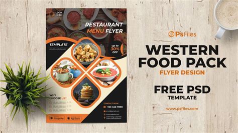 Modern Grids Restaurant Food Menu Flyer Template Free Resource Boy