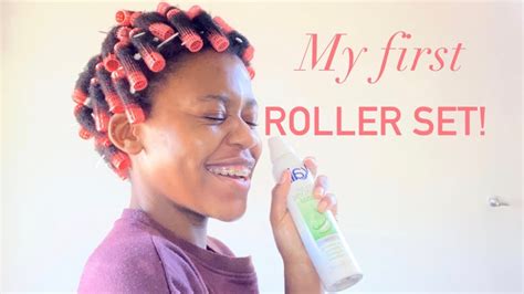 My First Roller Set On My 4c Natural Hair South African Youtuber 🇿🇦
