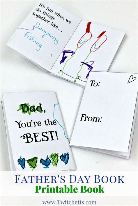 Create An Unforgettable Fathers Day Book With This Printable Card For