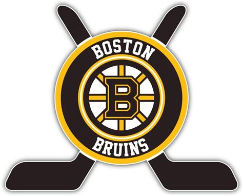 Hotprint Bruins Hockey Boston Sticks Logo Sport Car