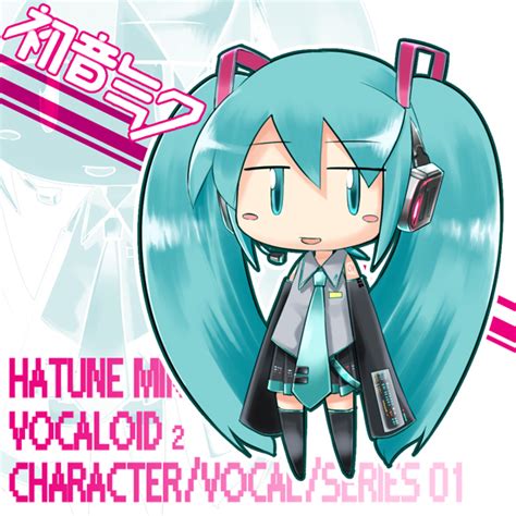 Safebooru 1girl Aqua Hair Chibi Gengorou Hatsune Miku Long Hair Solo Thigh Highs Twintails
