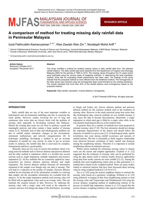Malaysia climate data climate information and average monthly temperature humidity rainfall snowfall daylight sunshine uv index and sea temperature for all cities and towns. (PDF) A comparison of method for treating missing daily ...