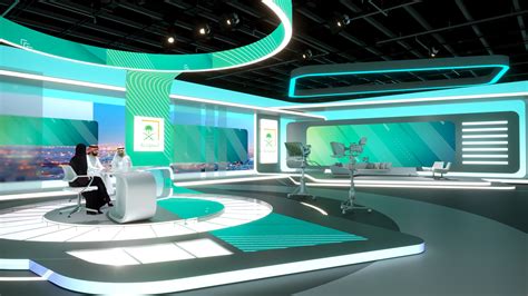 Saudi Tv News Studio Set Design Behance