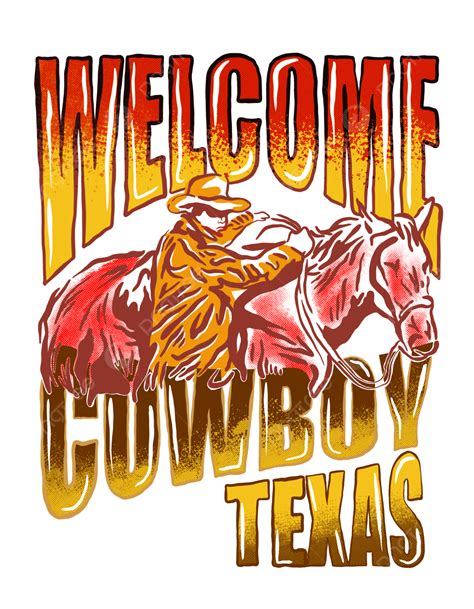 Texas Cowboy Hd Transparent, Texas Vintage Cowboy, Cowboy, Vintage, T