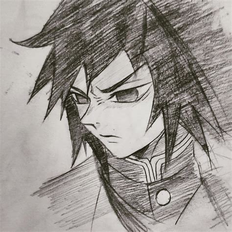 Quick Sketch of Giyuu Tomioka : r/KimetsuNoYaiba