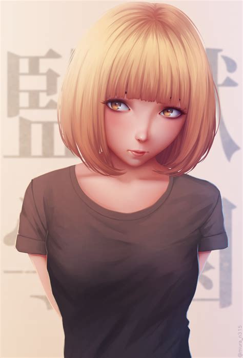 Wallpaper Prison School Midorikawa Hana Blonde Short