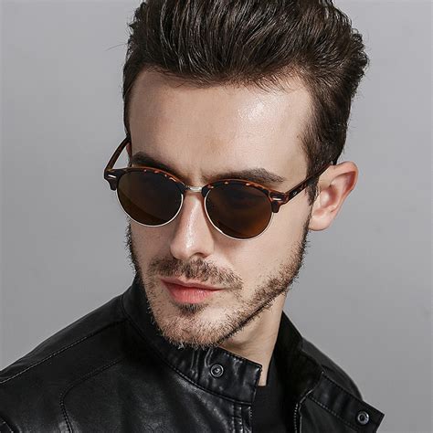 2018 new fashion ultra clear polarized mirror sunglasses men half frame brand sun glasses for