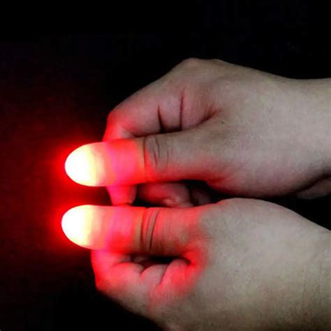 led finger lamp thumbs light magic light up finger magic trick soft m