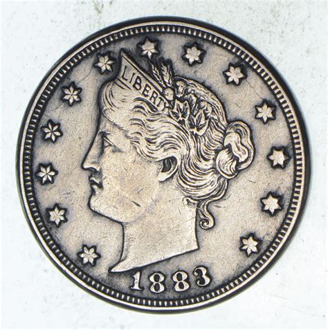 1883 Liberty V Nickel With Cents Circulated Property Room