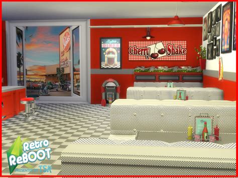 The Sims Resource Retro Reboot 50s Diner Mini Pack