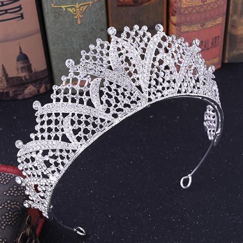 Tall Crystal Color Block Or Solid Bridal Tiara Little Luxuries