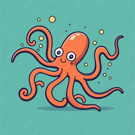 Premium Vector Cute Octopus Cartoon Octopus Silhouette 3d Octopus