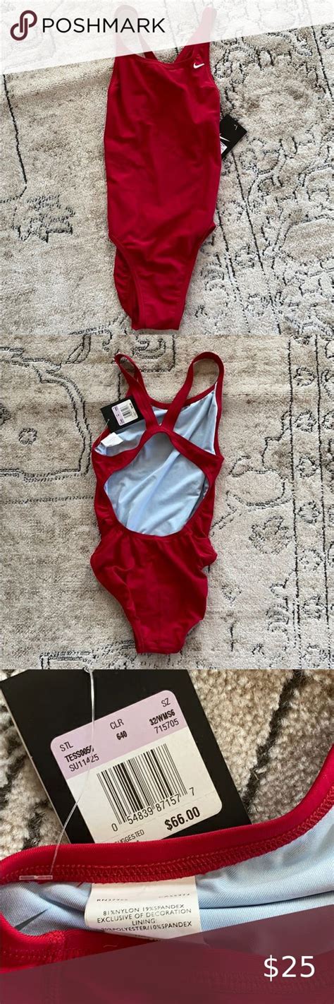 Red Nike Swimsuit Nwt Nike Swimsuit Nike One Piece Swimsuit Red Nike