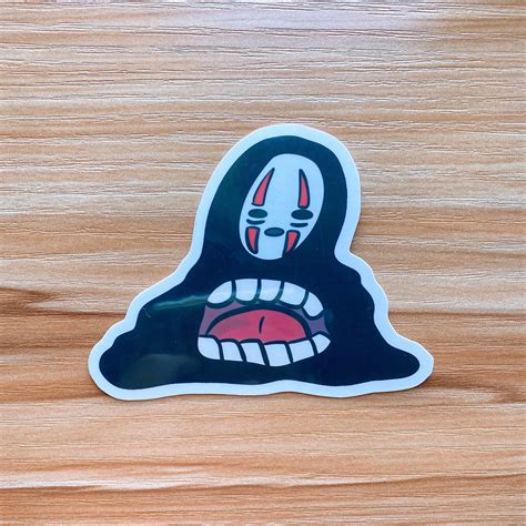 Eating No Face Inspired Sticker Spirited Away No Face Etsy