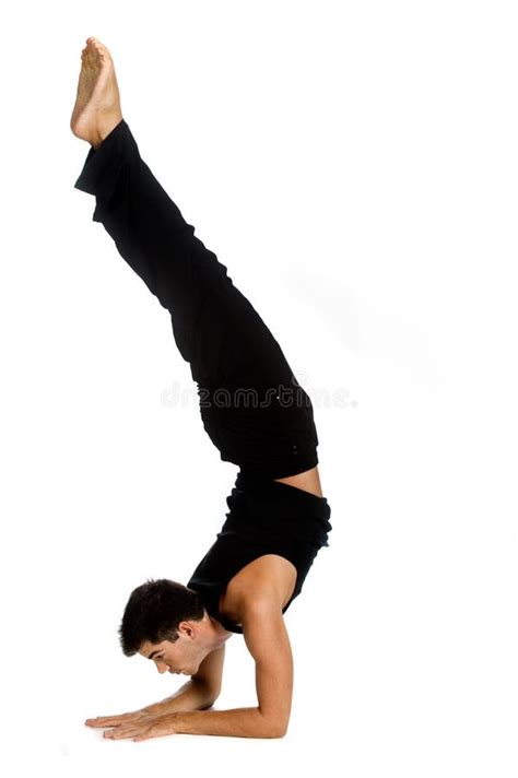 Young Boy Doing A One Handed Handstand Stock Photo Image Of Active