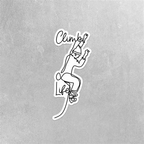 Rock Climbing Climbing Sticker Climbing Stickers Rock Etsy