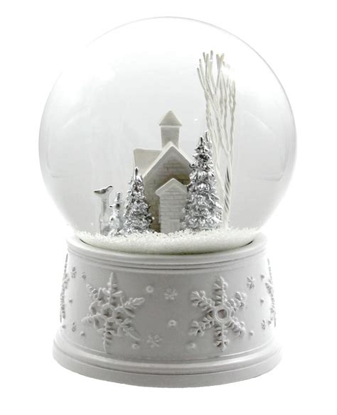 100mm White Christmas Snow Globe Unique Collectible Music Boxes