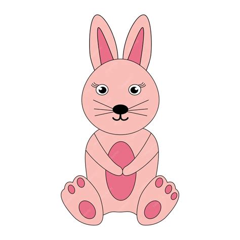 Premium Vector Cute Little Rabbit Cartoon Vector Illustration