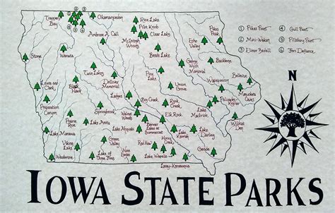 Printable Iowa State Parks Map State Parks Of Iowa Map Idaho Parks