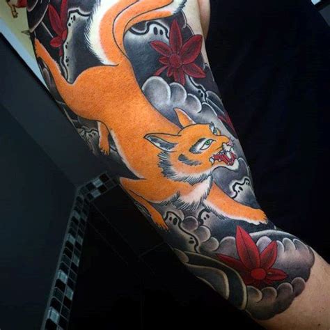 80 Kitsune Tattoo Designs For Men Japanese Fox Ink Ideas