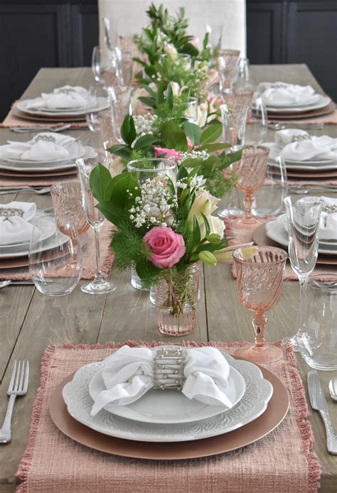 Blush Pink And White Valentines Day Tablescape Bridal Shower