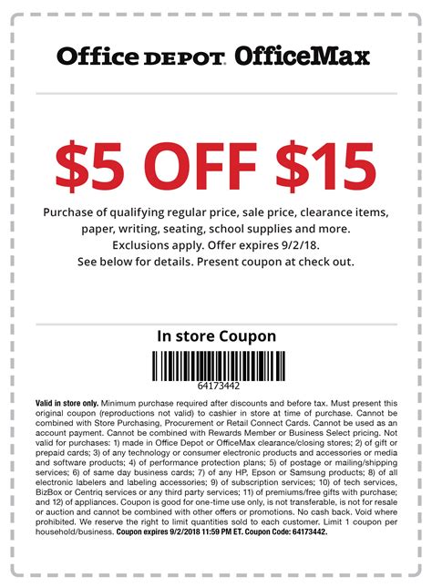 Office Depot, $5 Off $15 In-Store Coupon - Danny the Deal Guru