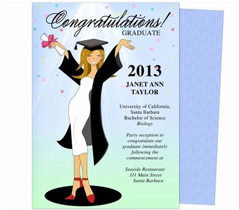 Graduation Invitation Templates Microsoft Word Best Of 46 Best