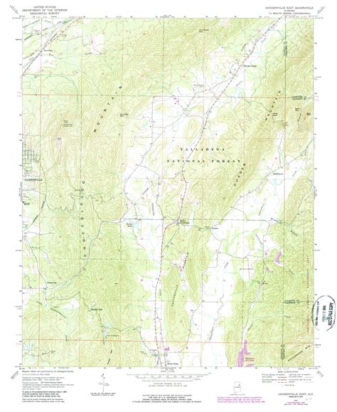 Jacksonville East Alabama 1967 1984 Usgs Old Topo Map Reprint 7x7 Al