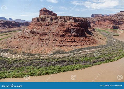 Colorado River Flows Through Canyonlands N P Stock Image Image Of