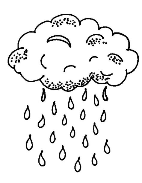 A Rain Cloud Coloring Pages Coloring Cool