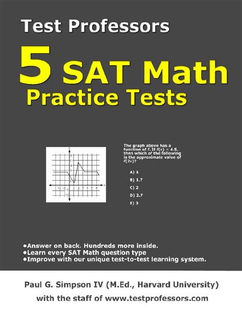 All of our practice tests are automatically scored and include full answer explanations to help you understand the material better. Free Printable Sat Math Test From 5 Sat Math Practice ...