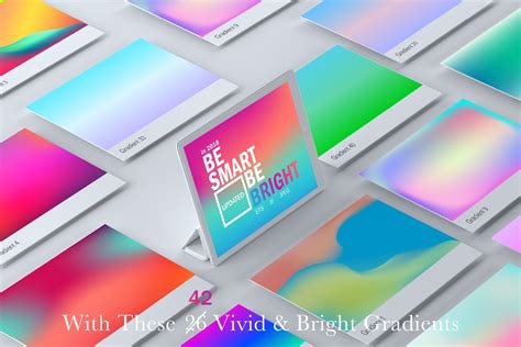 Vivid And Bright Gradients Updated ~ Illustrator Add Ons ~ Creative Market