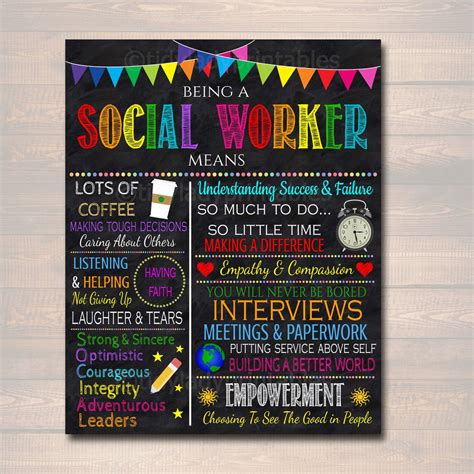 School Social Worker Poster Tidylady Printables