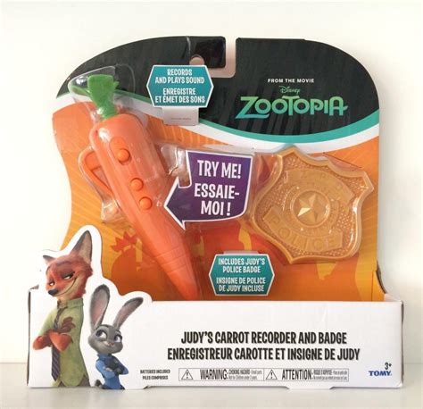 New Zootopia Judys Carrot Voice Recorder And Police Badge Christmas T