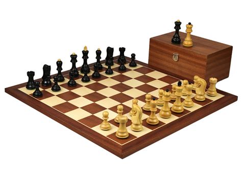 Master Range Wooden Chess Set Mahogany Board 21 Peso Etsy