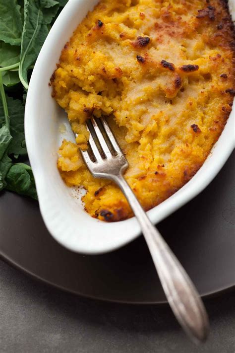 Twice Baked Roasted Butternut Squash Gratin With Parmesan And Sage