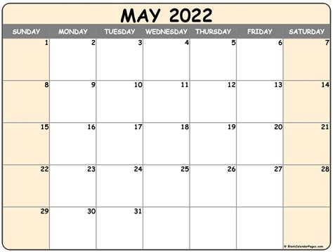 Free Printable 2022 Monthly Calendars Printable Calendar 2021