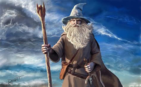 Old Wise Wizard Digital Art By David Luebbert Pixels